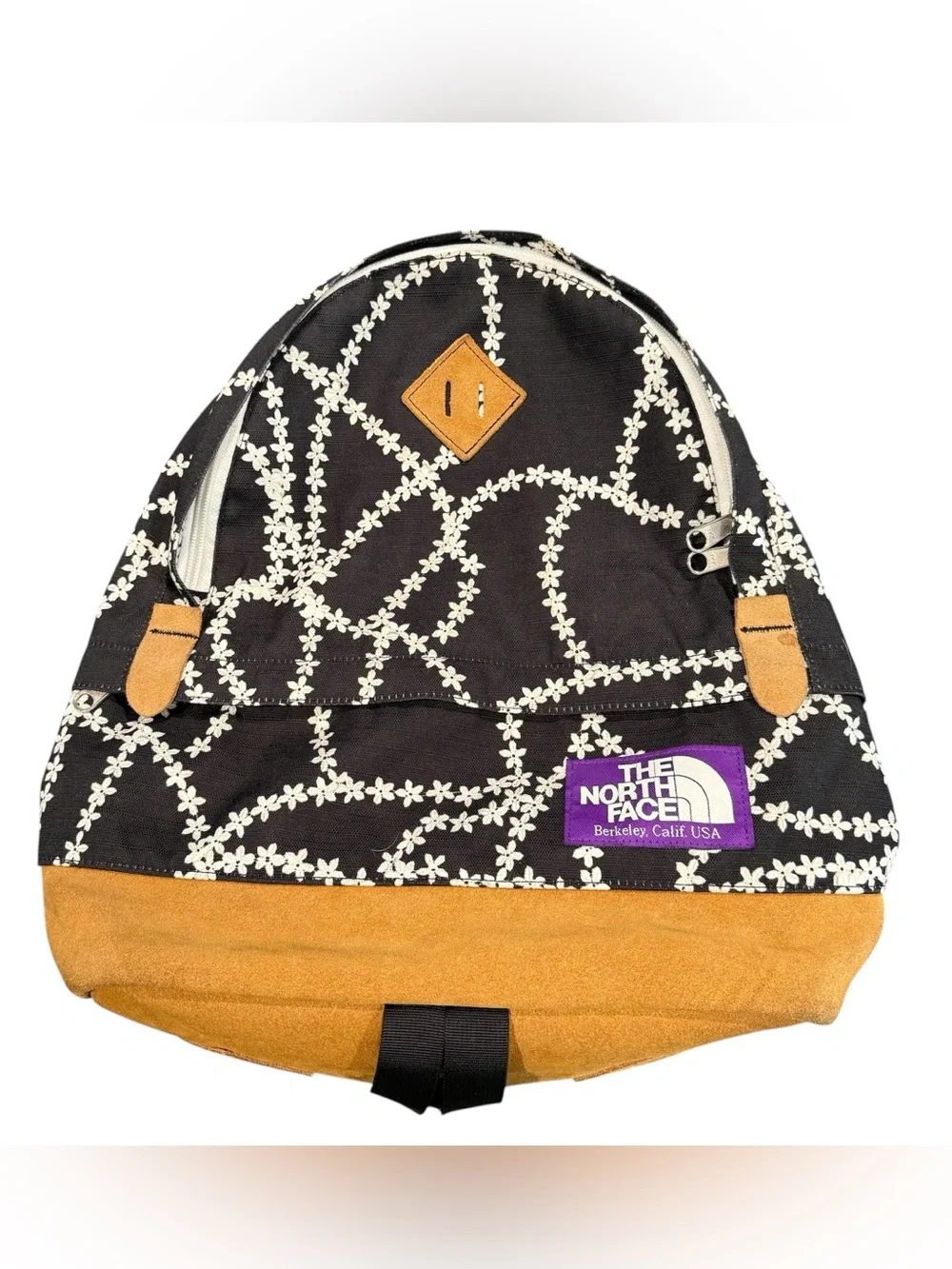 The North Face purple label Nanamica collab black floral backpack rare vintage